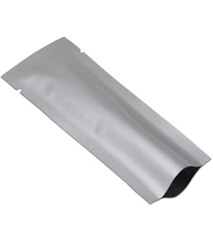 WACCOMT Pack Pack Of 100 Silver Mylar Bags, Pure Aluminium Foil, Flat Food Storage Bag, Open Top, Heat Seal, Vacuum Bags For Coffee Beans With Tear Notch, 5 X 7 Cm (1.97 - View #3