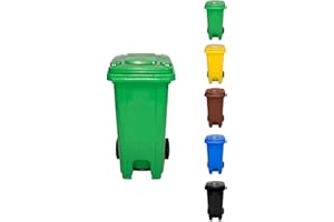 Jardin202 - Cubo de Basura 120 Litros con Pedal y Ruedas | Contenedor de Basura Robusto con PEDAL | 120 L (Verde)