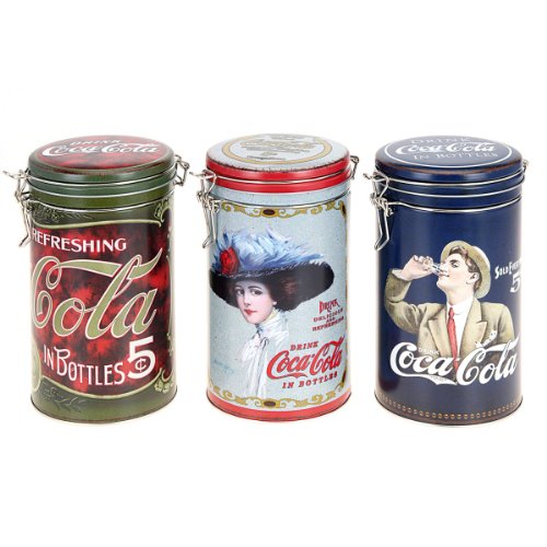 Preisvergleich Produktbild Nostalgie Blechdose COLA blau mit Schnappbügel