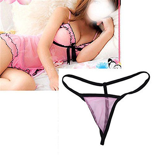 Merssavo Damen Babydoll Nachtwäsche G-String Spitzen Dessous Kleid Unterwäsche Set - 3