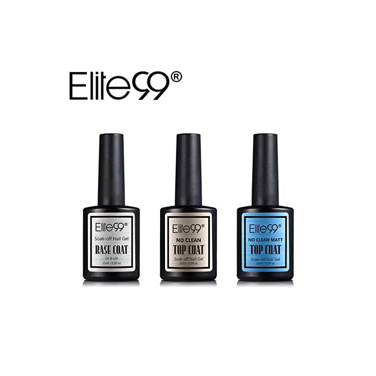 Base Y Top Coat Semipermanente Elite99 Top coat y Base Coat Semipermanente Top Coat Mate Esmalte