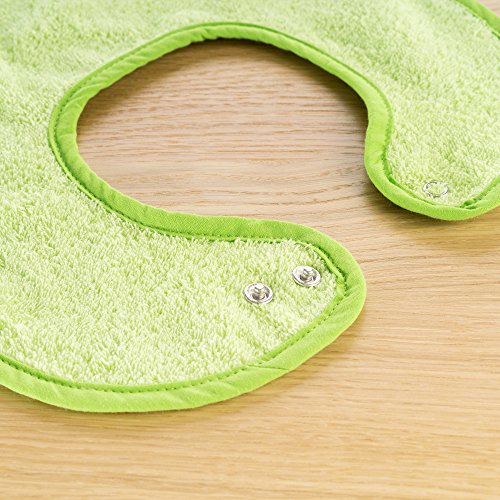 2er Set Riesen Baby-Lätzchen mit Druckknopf / 30×46 cm/ Schadstoffgeprüft nach Öko-Tex Standard 100 / Frottee – 100 % Baumwolle – Grün Blau - 5