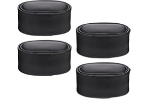 VILLCASE Uhrenkissen, 4 Stück Kleines Uhrenkissen PU & Schwamm Uhrenbeweger Kissen Ovale Uhr Kissen Schwarze Kissen für Uhrengehäuse
