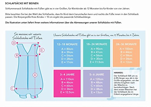 Schlummersack Baby Sommerschlafsack mit Füssen 1 Tog – Navy Streifen – erhältlich in 5 verschiedenen Grössen - 4