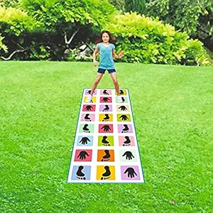 Onicron Jumbo Play Floor Games (47 inches*118 Inches - PVC Flex Material) Game for Kids n Adults Family Game, Kith-Kith, Stapu, Langdi, Chalk Game