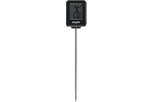 Salter Instant Read Meat Thermometer – Digital Food Thermometer Probe with Cover, Accurate Instant Read, Stainless Steel, Measure in Celsius & Fahrenheit, Perfect for BBQ, Roasts, Air Frying