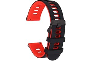 Cobee Silicone Rubber Watch Bands, Quick Release Sport Watch Replacement Straps, Universal Smart Watchband with Black Stainless Steel Buckle for Men Women