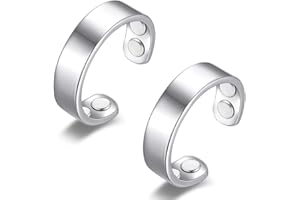 Vicmag 2PCS Copper Magnetic Rings for Women & Men with Strong Ultra Strength Magnets 99.99% Solid Pure Copper Adjustable with Gift Box