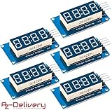 ✔️Leuchtstarke rote Anzeige für 4 Zeichen mit je 7 Segmenten und Doppelpunkt