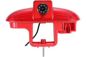 JOJONO HD Auto Nocturna Luz de Freno Furgoneta Cámara de Marcha Atrás Visión Trasera Coche Puede Compatible con Opel Vivaro/Combo/Renault Master/Trafic/FIAT Scudo/Talento/Movano/Nissan/Primastar/Citroen