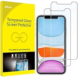 JETech Film de Protection d'écran Compatible avec iPhone 11 et iPhone XR 6,1" en Verre Trempé, Lot de 2