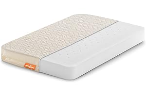 Marcapiuma - Materasso culla lettino neonato 83x50 alto 8 cm PISOLO Materassino Waterfoam Compatibile con Chicco Next2Me Cam Cullami Kinderkraft Brevi Nanna Oh Cosleeping Sfoderabile Zip&Go
