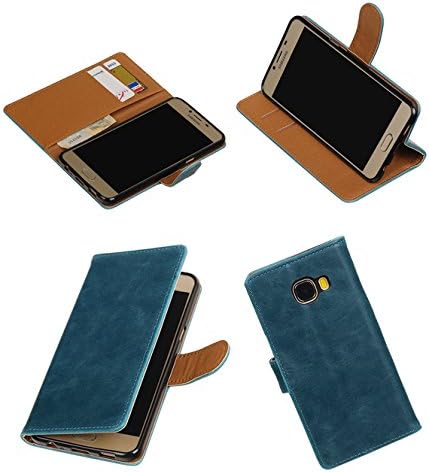MobileFashion Pull-Up PU leather booktype case for Samsung Galaxy C5 Blue