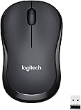 Logitech M220 Souris sans Fil, Boutons Silencieux, 2,4 GHz avec Nano-Récepteur, Suivi Optique 1000 PPP, Batterie Longue Durée 18 Mois, Ambidextre, Compatible avec PC/Mac/Portable - Grise Charbon