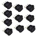 Produktbild Hrph 10Pcs neue 12V rote / grüne LED helle runde Wippen-Schalter-Schalter-Schiffs-Art Schalter 3 Füße