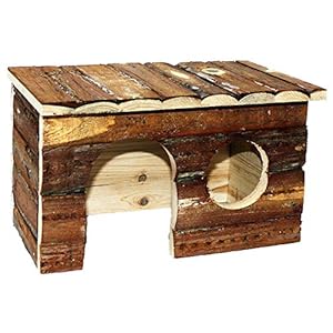Pet Ting Natural Living Jerrik Log House 28 x 16 x 18 cm Hamster Rat Guinea Pig