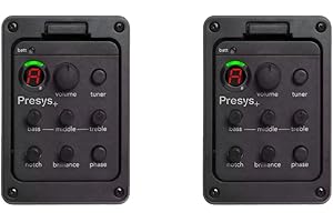 LYEAA 201 Classic Chitarra Acustica EQ Tuner Piezo Pickup Onboard Preamp System 4 Band per Fishman Presys+