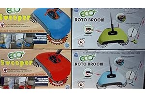 indici15 Eco Scopa Rotante 360° Funzionamento Manuale Zero consumi Senza Corrente con Serbatoio Incorporato.
