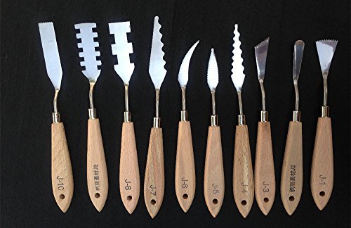 Togood - Juego de 10 espátulas de acero inoxidable para artistas.