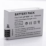 Rusty Bob - Canon LP-E8 100% kompatibel mit EOS 650D 600D 550D, EOS Rebel T2i, Kiss X4, T3i / ersetzt das Original / - Akku