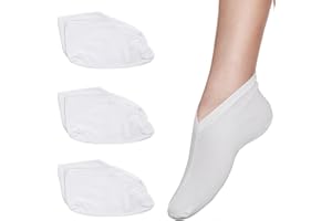BOTUK 6PCS Moisturising Socks Overnight Breathable Moisture Socks Enhanced Moisturising White Soft Cotton Socks for Moisturising Effectively Relieve Rough Skin for Women Dry Cracked feet and Spa