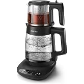 Philips 5000 Serisi &Ccedil;ay Makinesi - Otomatik Sıcak Tutma, 2,2L Ekstra Geniş Kapasite, 0,9L Cam Demlik, 1900W G&uuml;&ccedil; (HD7360/00)