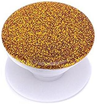 MYDC Glitter Pop Out Socket Stand and Grip for Smartphones and Tablets Expanding Mobile Phone Holder (Glitter Rose Gold)