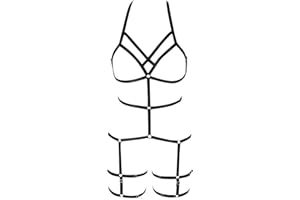 BBOHSS Sujetador de arnés Corporal para Mujer, cinturón Punk, Liguero Suave, Hueco, Baile de Fiesta, tamaño gótico, Accesorios Ajustables