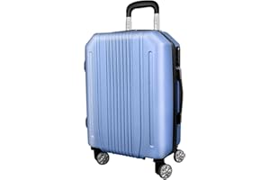 GUSKASA Valigia Grande, Trolley Stiva, Trolley Grande, Blu, 50 * 29 * 77cm, 28 Pollice, 4kg, Ruote Girevoli a 360 gradi, Maniglia Rettratile