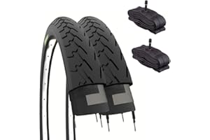 ECOVELO 2 pneus 700 x 35 C + Chambres Amérique, pneus City Bike Trekking 700 x 35 28 1 5/8 3/8