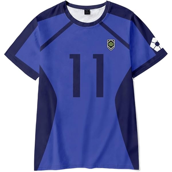 PHARCOYOU Blue Anime Lock Bastard Munchen Football Jersey T-Shirt