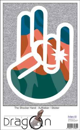 The Shocker Hand - Laptop Notebook Skin Sticker Cover Art Decal - 210x144 mm white Outline with Flag - Azerbaijan