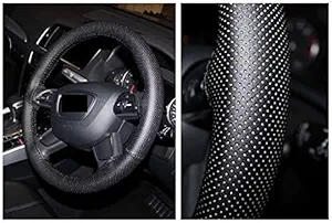 Autyle Car Steering Leather Cover Compatible with Maruti Suzuki Alto 800 New (Black)