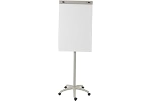 Rocada | Pizarra Blanca Magnética Portátil | Rotafolios con Ruedas | Borrado en Seco con Caballete | Fijaciones para Bloc de Notas DinA4 | 67 x 62