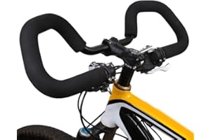 FUANA Manillar de bicicleta con diseño de mariposa, hecho de aluminio 6061 para mayor durabilidad y comodidad (31,8 mm + agarres)