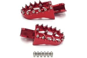 PROOTOM Motorcycle Foot Pegs For sur ron ，Dirt Bike Foot Pegs Rests CNC For sur ron Accessories Light Bee SurRon CRF150F CRF230F (Red)