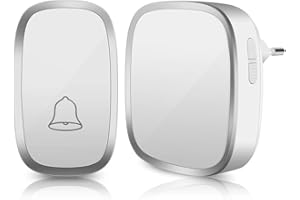 Campanello radio per esterni, impermeabile, vegena, campanello radio per porta di casa, portata 300 m, campanello senza fili, anello Doorbell, 36 melodie, 4 livelli di volume, plug in per la presa di