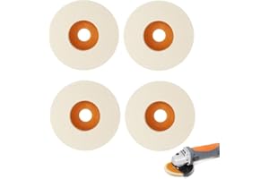 SUEVUT 4 Unids 125 mm Disco de Pulir de Fieltro, Rueda Fieltro Pulido Disco, Rueda Pulidor Lana Pulido Pulido Rueda para Angulo Amoladora, para Pulido de Metales, Pulido de Vidrio y Cerámica