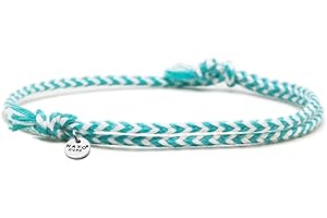 Nato Cuff - Bracciale in Cotone intrecciato - Fatto a mano in Francia - Medaglia in acciaio inossidabile 316L - Gioiello Uomo o Donna regolabile