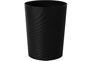 Sinoba Papierkorb 8008 Mülleimer Abfalleimer Papiereimer Kunststoff ideal für Kinderzimmer Büro Küche Höhe 32 cm 12L (Schwarz)