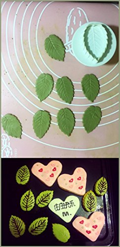 ZNU 3tlg. Rosa-Blatt / Blumen Ausstechformen Ausstecher mit Auswerfer Stempel Marzipan Fondant Torten Tortendeko Kuchen NEU - 4