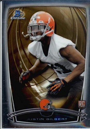 2014 Bowman Chrome Football Rookie Card # 216 Justin Gilbert - Cleveland Browns