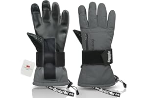 devembr Snowboarding Gloves with Wrist Guards, Ski Gloves Touchscreen, Snow Gloves Waterproof