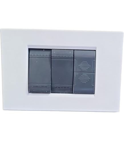 Pack 4 Placas Cuadradas Para Bticino Living Light - 3 Módulos, Color Blanco