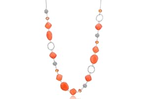 BULINLIN Beaded Long Silver Necklaces for Women, Handmade Statement Sweater Chain Necklace with Crystal Beads for Fashion Jewelry gifts