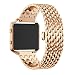 Produktbild HappyTop-Uhrenarmband aus Edelstahl mit Metallrahmen für Fitbit Blaze Smart Watch, 23 mm breit., Herren, rose gold
