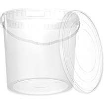 FixedByU 5 emmers met deksel, 30 liter, Made in Germany, geschikt voor levensmiddelen, stabiel, luchtdicht, voorraademmer voor het bewaren van levensmiddelen, kantoorbenodigdheden, kinderkamer, huishouden