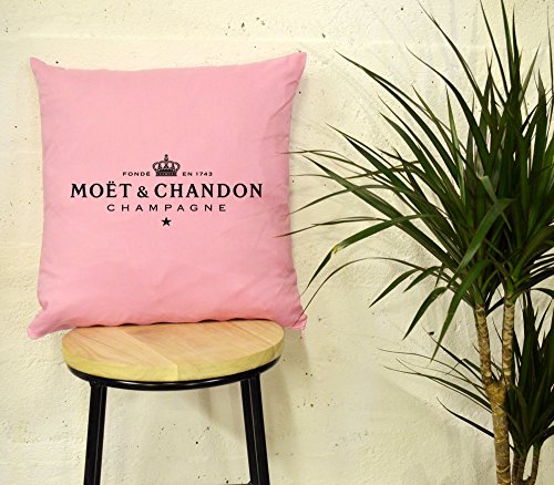 Rosa Kissen – Moet & chandon- 40,6 cm Poly Baumwolle