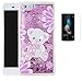 Produktbild Huawei P8 Lite(2015) Hülle mit Panzerglas,Ultra Slim Silikon Soft TPU Crystal Clear Paillette Bling Bling Case,Glitzer Wasserdicht Shockproof Anti Slip Stoßfest Protection Durchsichtig Handyhülle Bumper Thin Silicon Tasche für Huawei P8 Lite(2015) 5.0Zoll-[Lila Bär]+Panzerglas/Schutzfolie/Displayschutzfolie