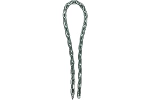 Master Lock Chaîne antivol en acier cémenté pour extérieur (portail, barrière, remise), longueur 1 m 8016EURD Argent Métallique